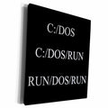 3dRose BrooklynMeme Sayings - Run DOS Run - Museum Grade Canvas Wrap (cw_178673)