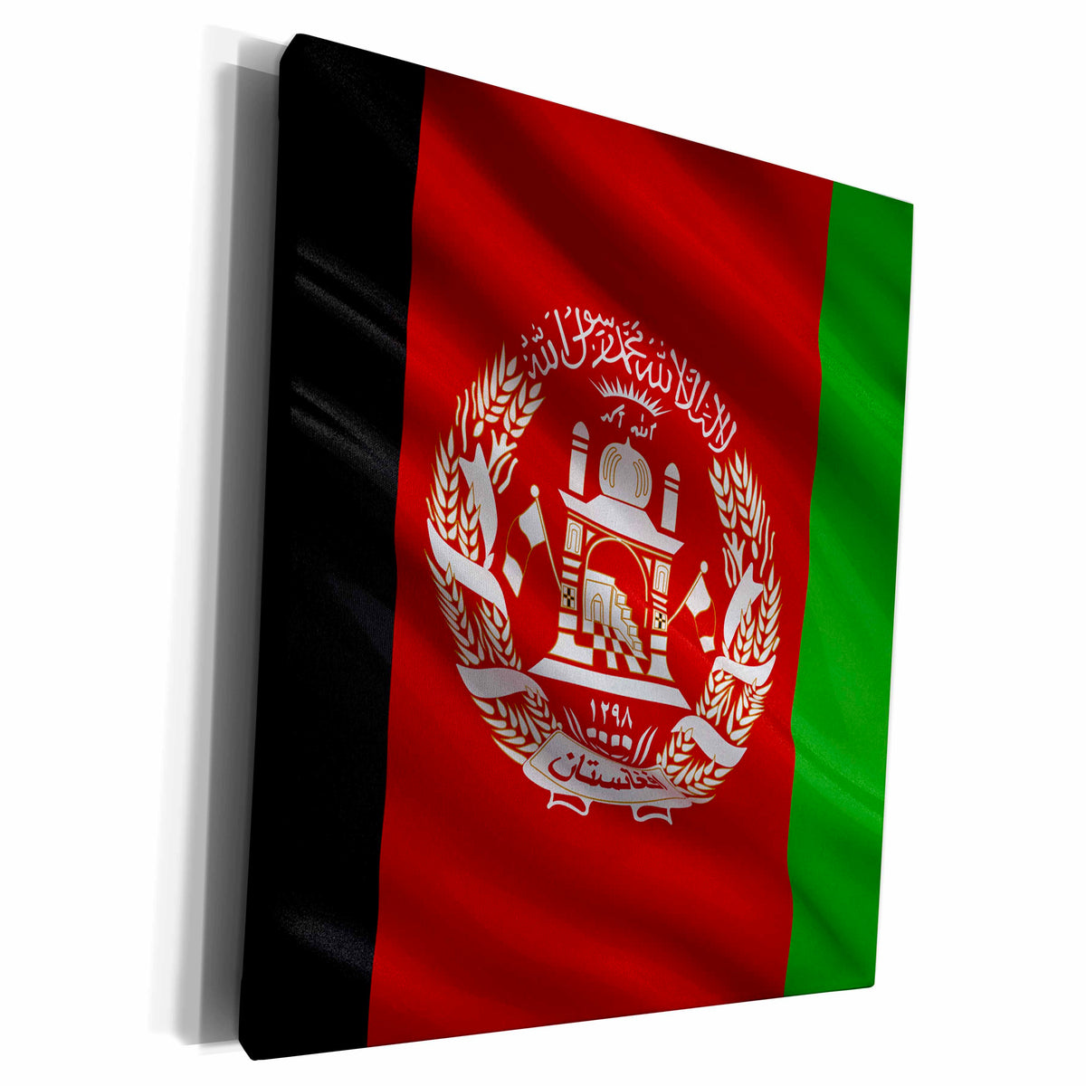 3dRose Flag of Afghanistan waving in the wind - Museum Grade Canvas Wrap (cw_178802)