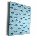 3dRose PS Beach - Blue Fish Polka dots beach theme art - Museum Grade Canvas Wrap (cw_178938)