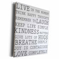 3dRose Inspirational Words Black and White Text - Museum Grade Canvas Wrap (cw_179040)