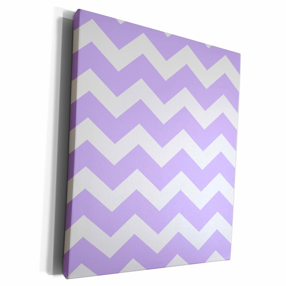 3dRose Lilac Purple and white zig zag chevron pattern. Light... - Museum Grade Canvas Wrap (cw_179683)