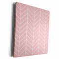 3dRose Coral Pink herringbone pattern - modern arrow feather... - Museum Grade Canvas Wrap (cw_179816)