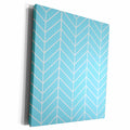 3dRose Light Blue herringbone pattern - stylish arrow... - Museum Grade Canvas Wrap (cw_179818)