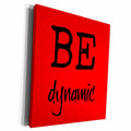 3dRose BE dynamic, red background - Museum Grade Canvas Wrap (cw_180102)