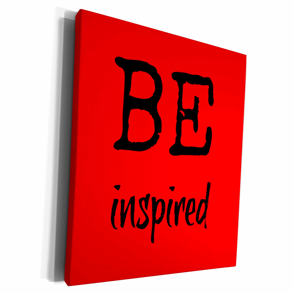3dRose BE inspired, red background - Museum Grade Canvas Wrap (cw_180103)