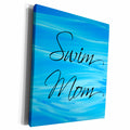 3dRose Swim mom, water background, pool water - Museum Grade Canvas Wrap (cw_180143)