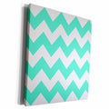3dRose Mint and white chevron pattern - Museum Grade Canvas Wrap (cw_180273)
