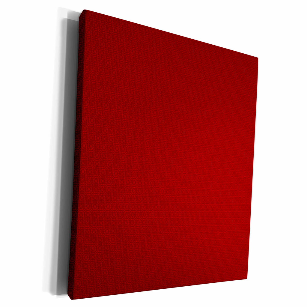 3dRose Dark Red and Light Red Square Patterns - Museum Grade Canvas Wrap (cw_180515)