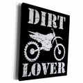 3dRose White image and dirt lover text with distressed dirt... - Museum Grade Canvas Wrap (cw_180550)