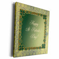3dRose Jeweled Look Four Leaf Clover Circle Pattern Design,... - Museum Grade Canvas Wrap (cw_180854)