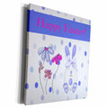 3dRose Easter Egg Bunny Rabbit with Flowers on Dots, Purple,... - Museum Grade Canvas Wrap (cw_180881)