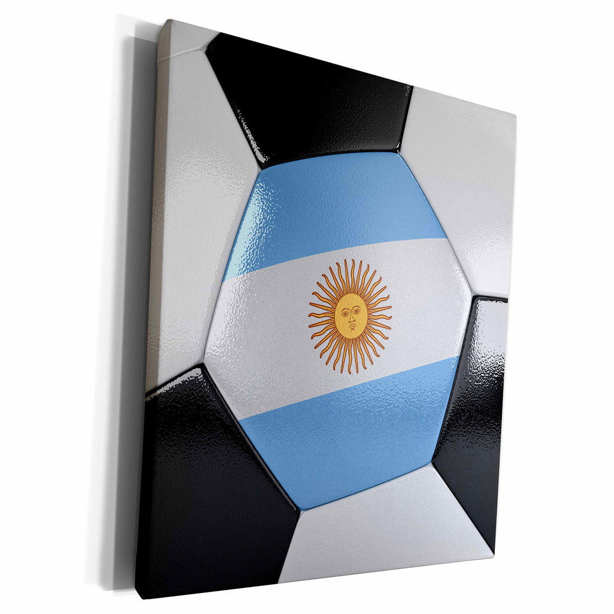 3dRose Argentina Soccer Ball - Museum Grade Canvas Wrap (cw_181208)
