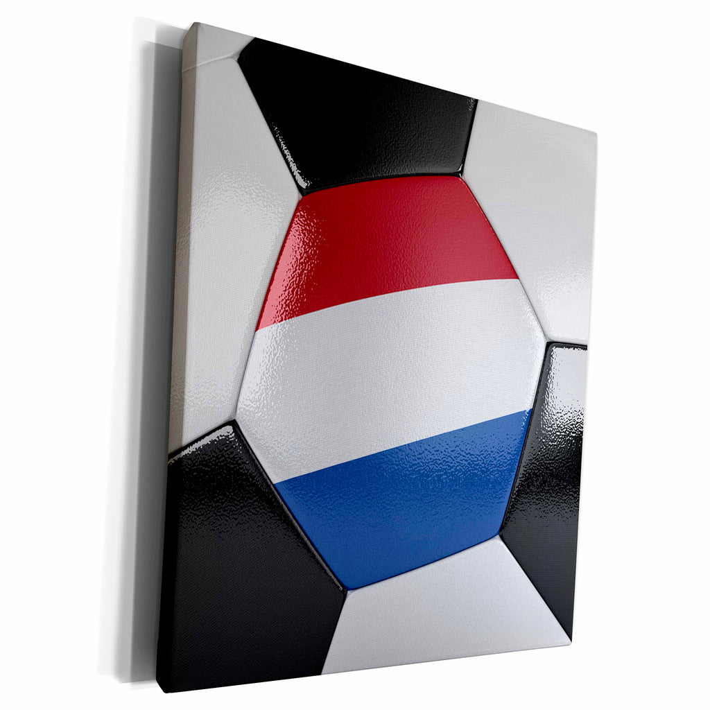 3dRose Netherlands Soccer Ball - Museum Grade Canvas Wrap (cw_181230)