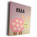 3dRose PS Name - Ella Girl Ladybug - Museum Grade Canvas Wrap (cw_181241)