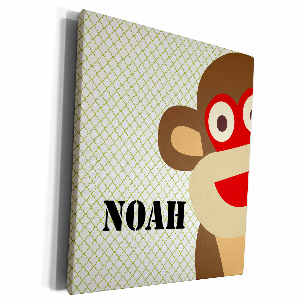 3dRose PS Name - Monkey Noah for boys - Museum Grade Canvas Wrap (cw_181246)