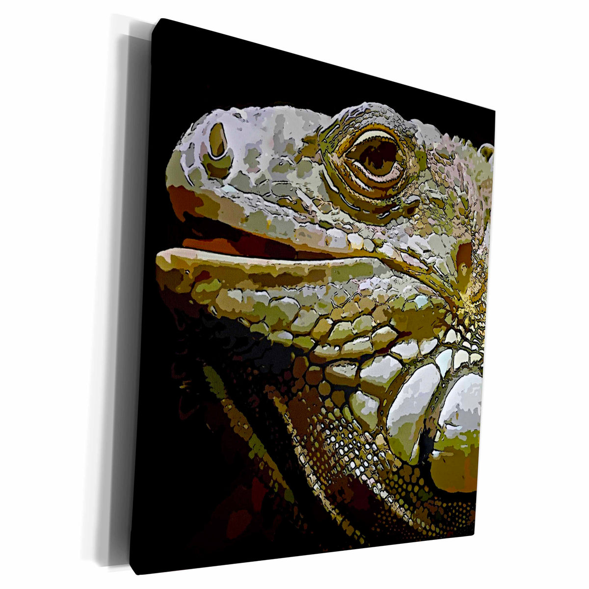 3dRose TNMGraphics Animals - Iguana - Museum Grade Canvas Wrap (cw_18125)