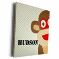 3dRose PS Name - Monkey Hudson boys name - Museum Grade Canvas Wrap (cw_181262)
