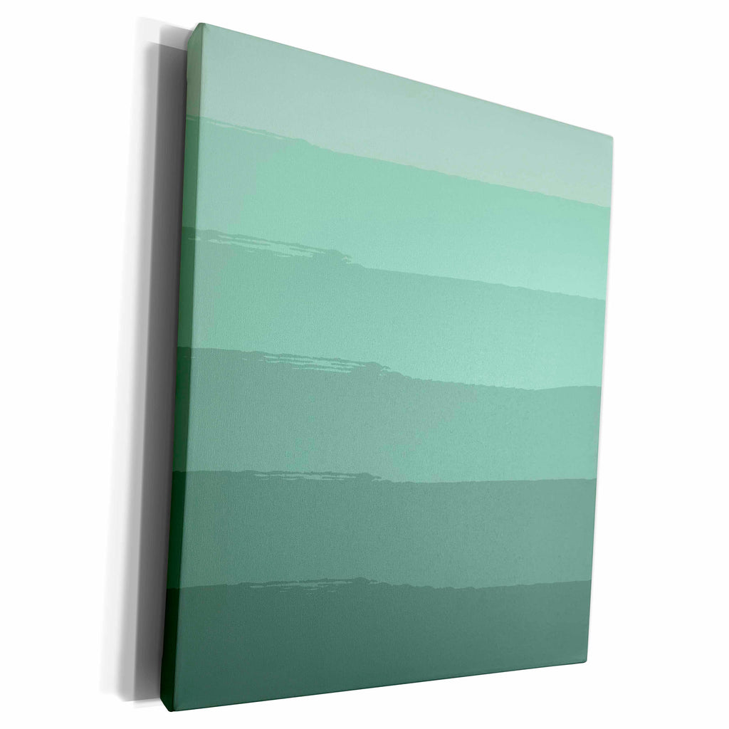 3dRose PS Abstract - Mint Green Abstract Stripes - Museum Grade Canvas Wrap (cw_181267)