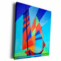 3dRose Taiche Acrylic Art - Boats Contemporary Abstract - Museum Grade Canvas Wrap (cw_18265)