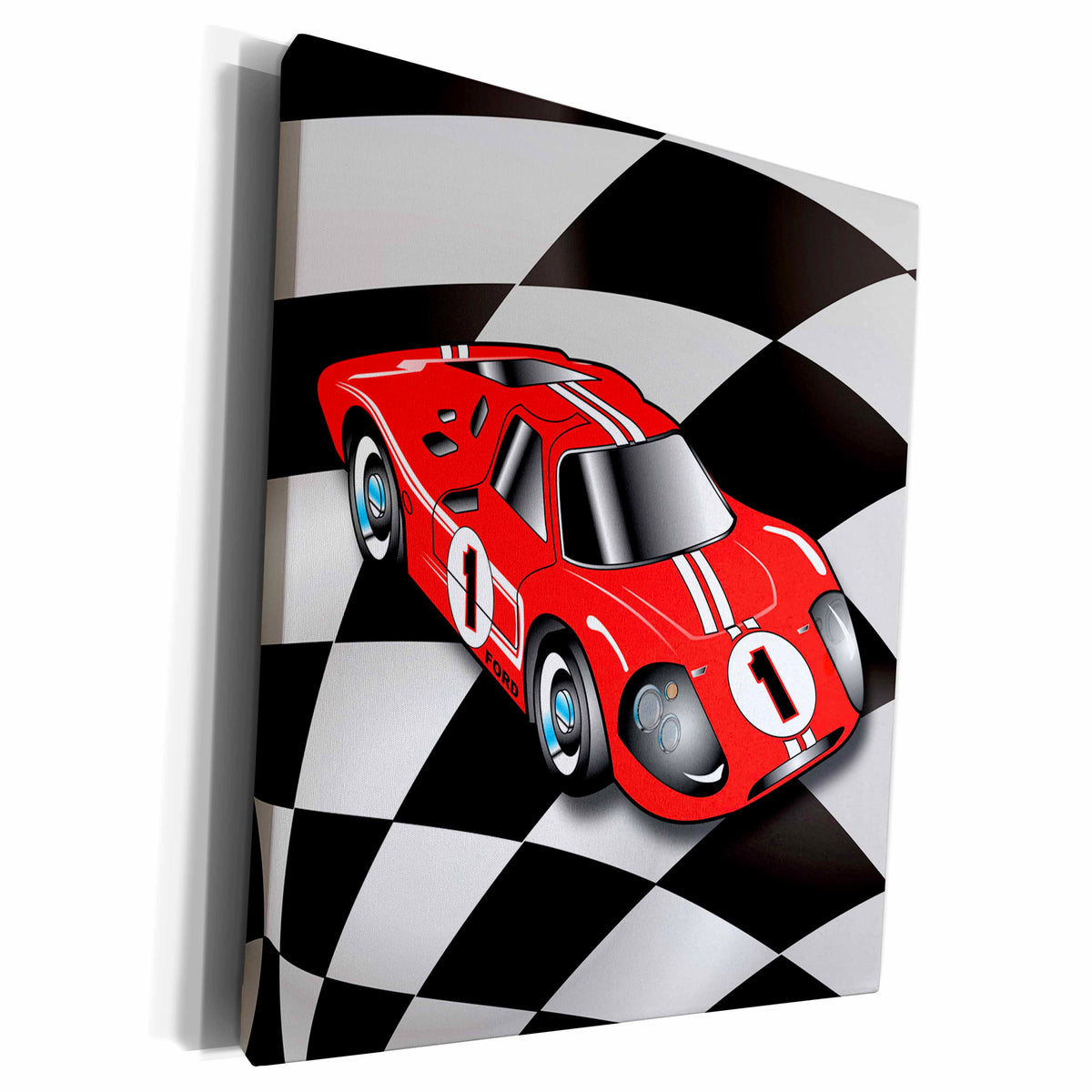 3dRose Susan Brown Designs General Themes - The Winning Car - Museum Grade Canvas Wrap (cw_183011)