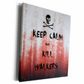3dRose BrooklynMeme Keep Calm - Keep Calm and Kill walkers - Museum Grade Canvas Wrap (cw_183518)