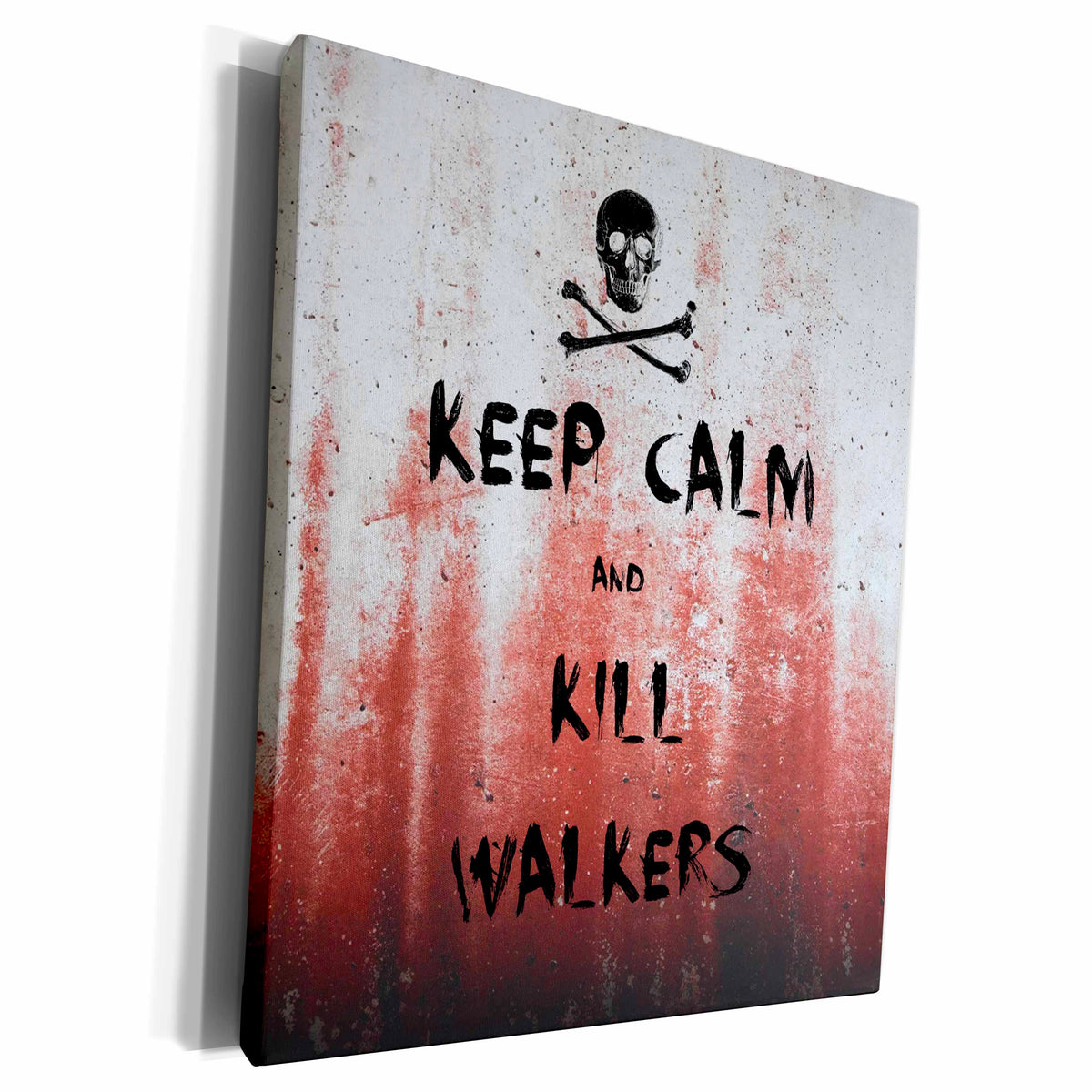 3dRose BrooklynMeme Keep Calm - Keep Calm and Kill walkers - Museum Grade Canvas Wrap (cw_183518)