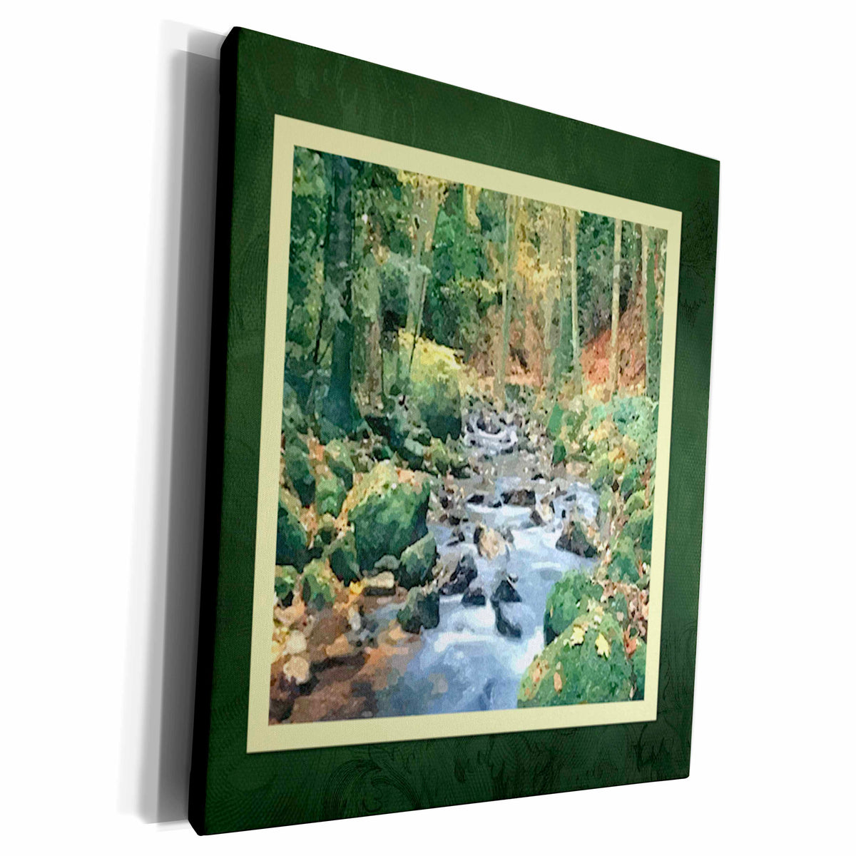 3dRose Stream Thru a Forest - Museum Grade Canvas Wrap (cw_18377)