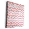 3dRose Coral Chevron zigzag pattern with a twist - cute... - Museum Grade Canvas Wrap (cw_183973)