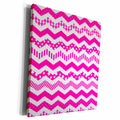 3dRose Hot Pink Chevron zigzag pattern with a twist - cute... - Museum Grade Canvas Wrap (cw_183980)