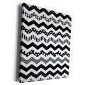 3dRose Black and White Chevron zigzag pattern with a twist... - Museum Grade Canvas Wrap (cw_183982)
