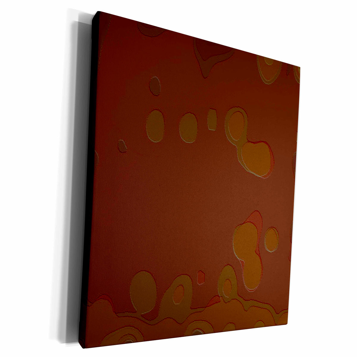 3dRose Textile Pattern Brown And Green Blobs - Museum Grade Canvas Wrap (cw_18540)