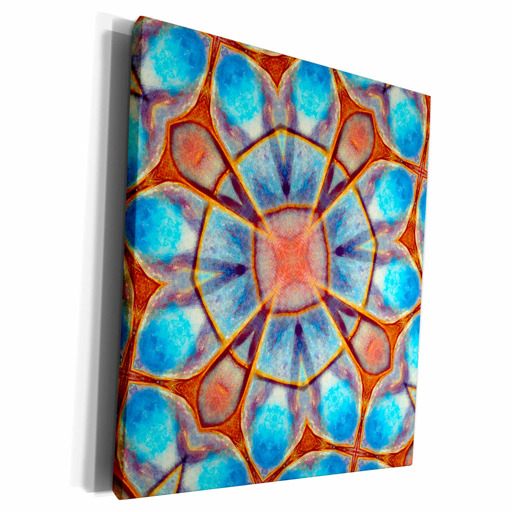 3dRose Fun Abstract Kaleidoscope Design Digital - Museum Grade Canvas Wrap (cw_185448)