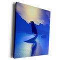 3dRose Penguin Silhouette On Ice Flow - Museum Grade Canvas Wrap (cw_18578)