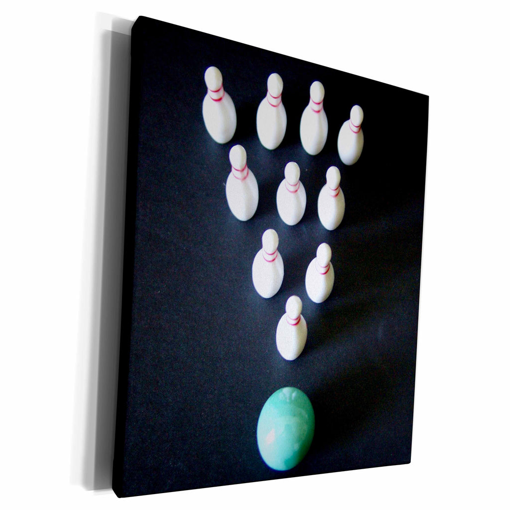 3dRose Florene Games - Bowling For Fun - Museum Grade Canvas Wrap (cw_18622)