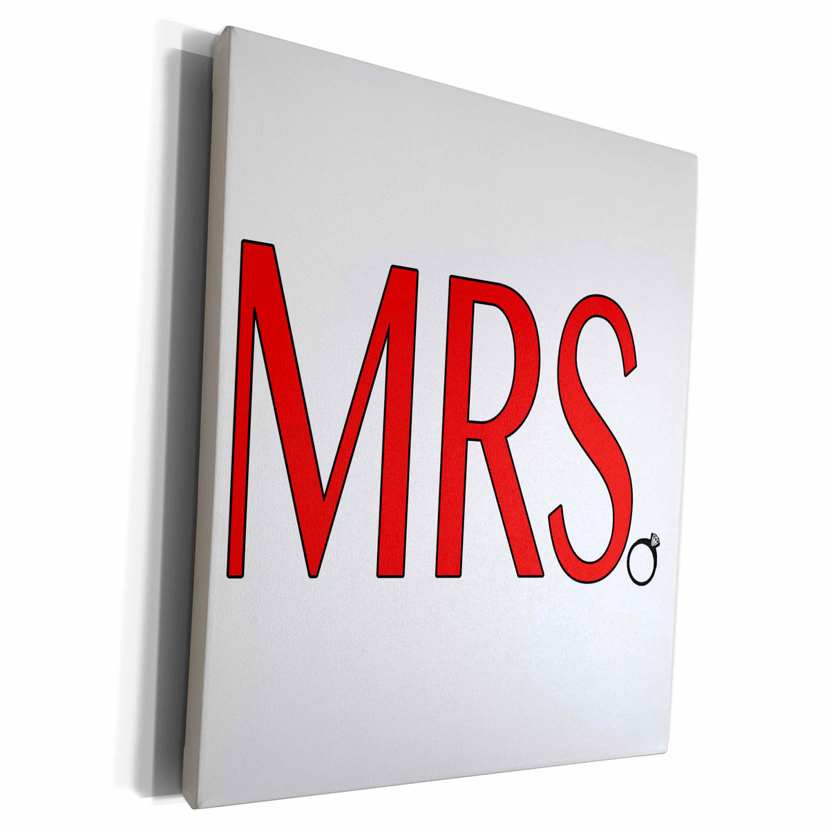 3dRose EvaDane - Quotes - Mrs. Bride to Be. Red. - Museum Grade Canvas Wrap (cw_186251)