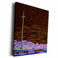 3dRose cross invert st augustine sketch landscape - Museum Grade Canvas Wrap (cw_186574)