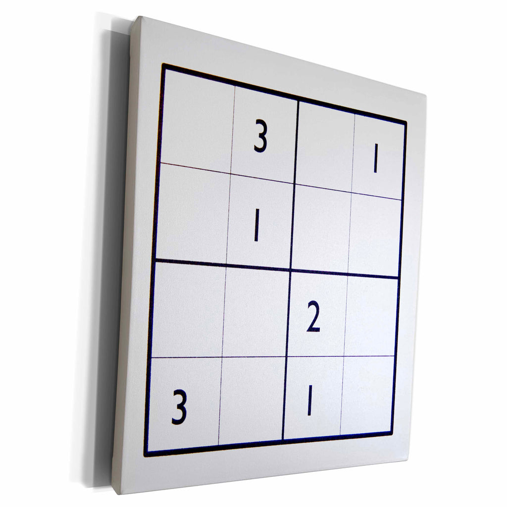 3dRose Florene Games - Sudoku - Museum Grade Canvas Wrap (cw_18690)