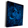 3dRose Blue tinted tree frog against moss - Museum Grade Canvas Wrap (cw_186940)