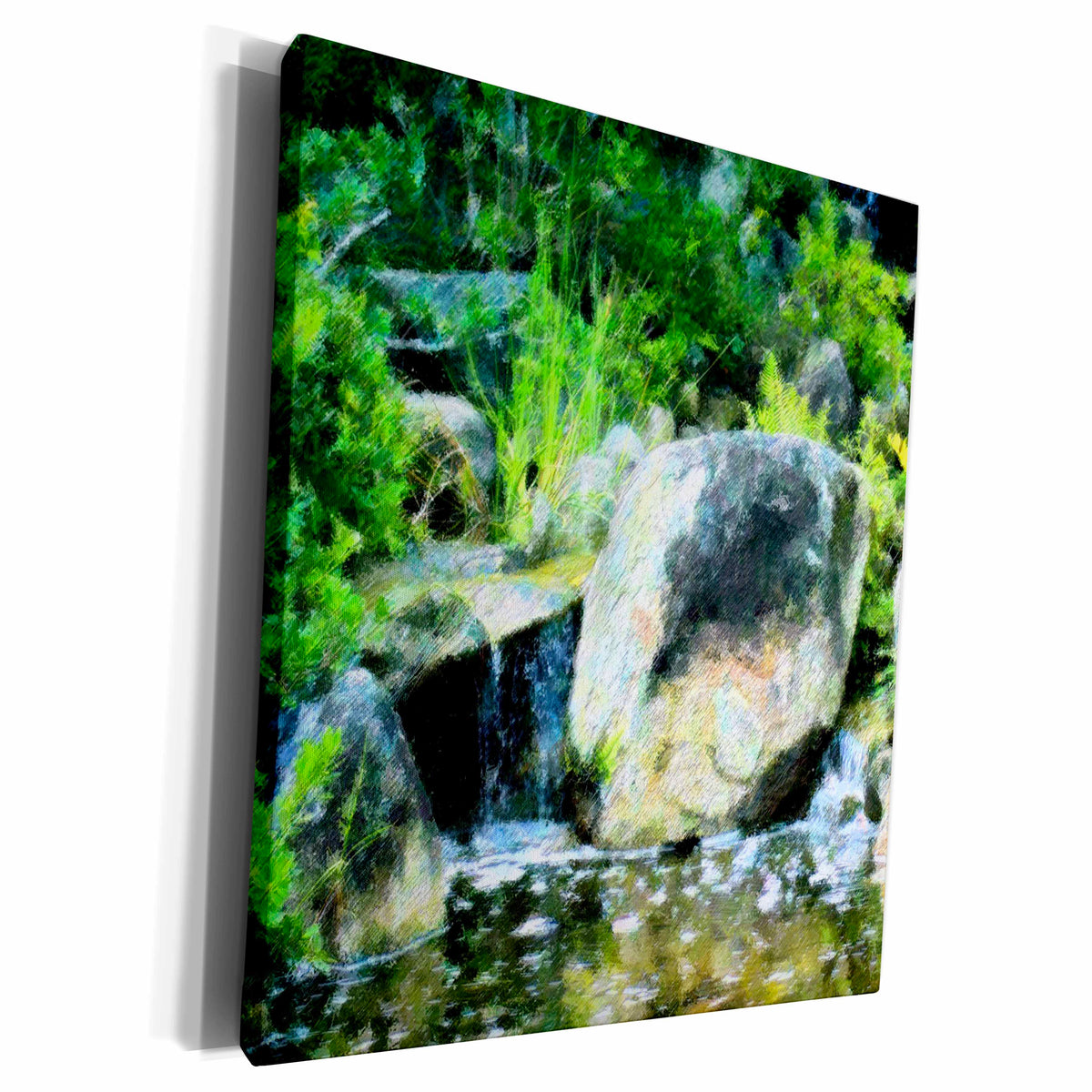 3dRose Florene Impressionism - Zen Garden - Museum Grade Canvas Wrap (cw_18703)