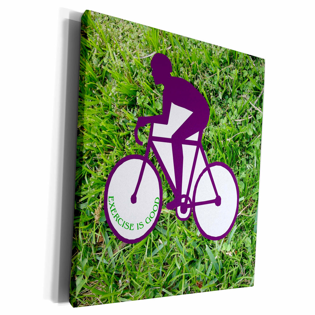 3dRose Florene Humor - Exercise - Museum Grade Canvas Wrap (cw_19017)