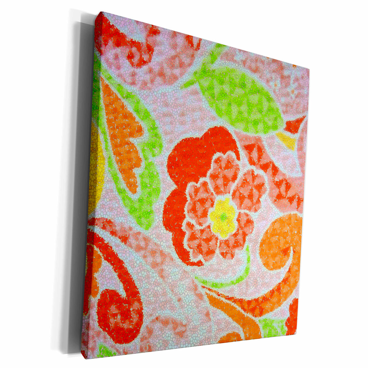 3dRose Florene Abstract Patterns - In A Flowery State - Museum Grade Canvas Wrap (cw_19049)