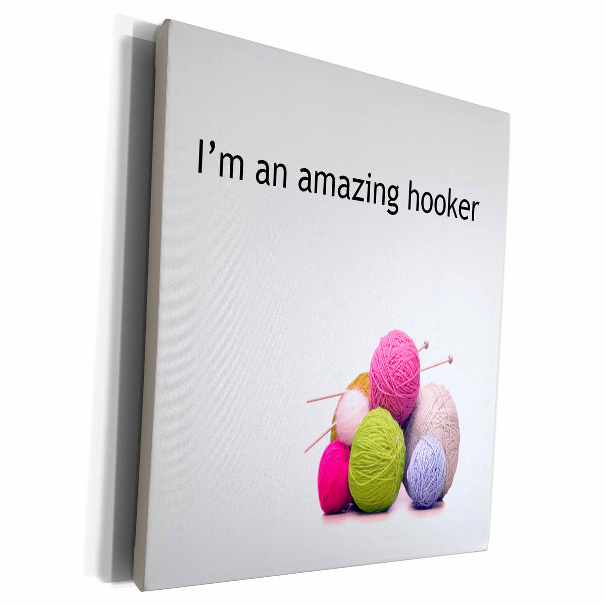 3dRose Im an amazing hooker - Museum Grade Canvas Wrap (cw_192477)