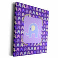 3dRose Large Elephant on Elephant Background Tied with... - Museum Grade Canvas Wrap (cw_192576)