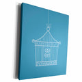3dRose PS Art - Chic White Bird cage - Museum Grade Canvas Wrap (cw_192674)