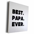 3dRose PS Art - Best Papa Ever - Museum Grade Canvas Wrap (cw_192745)
