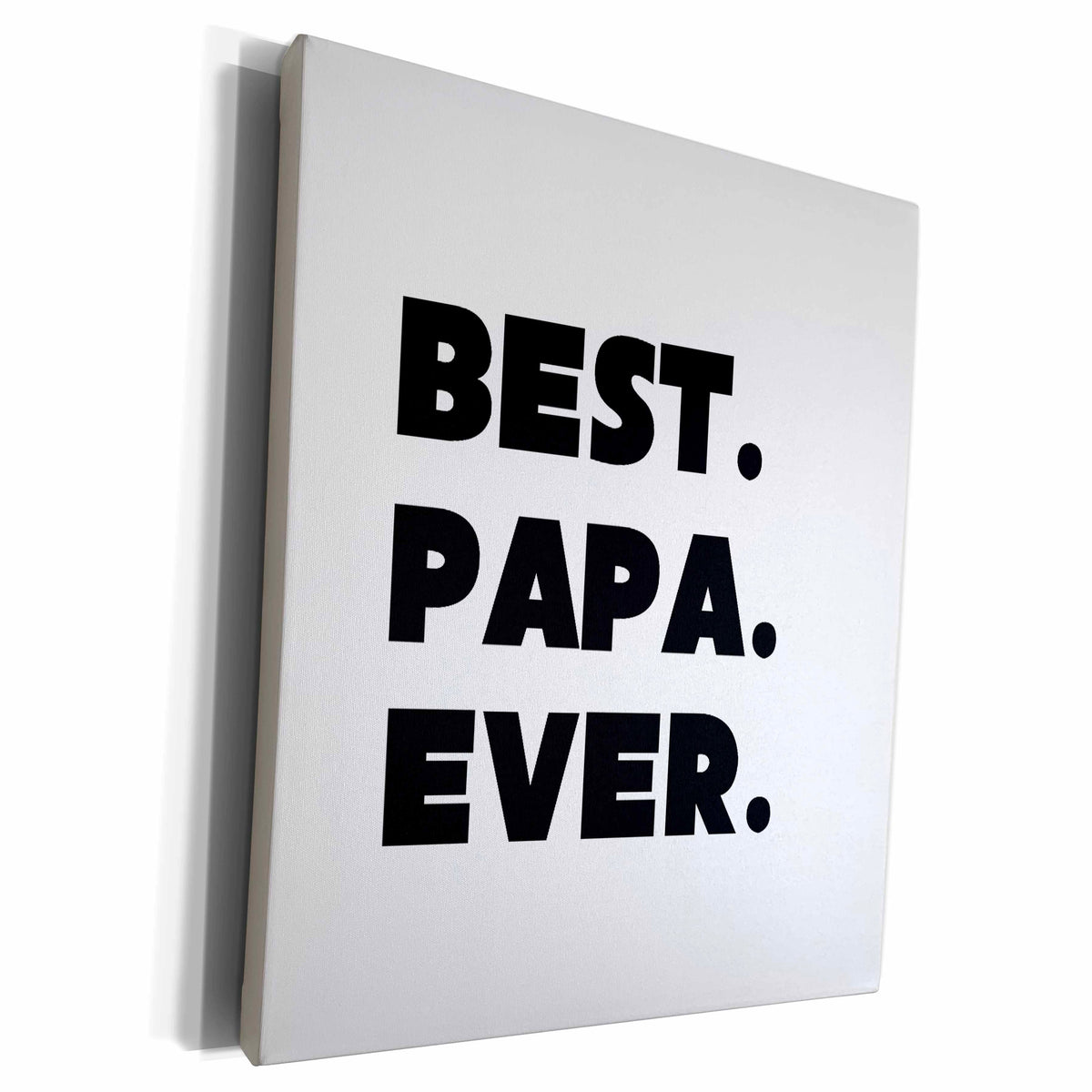 3dRose PS Art - Best Papa Ever - Museum Grade Canvas Wrap (cw_192745)