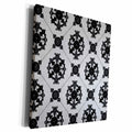 3dRose Elegant Black and Grey Medallion Pattern - Museum Grade Canvas Wrap (cw_192860)
