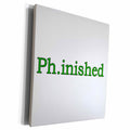 3dRose EvaDane - Quotes - Ph.inished. Green. - Museum Grade Canvas Wrap (cw_193291)