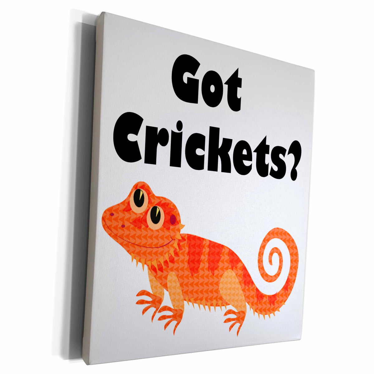 3dRose EvaDane - Funny Quotes - Got crickets, Orange, Museum Grade Canvas Wrap (cw_193331)