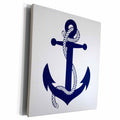 3dRose EvaDane - Images - Anchor. Navy. - Museum Grade Canvas Wrap (cw_193348)